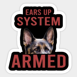 Ears Up System Armed Sticker